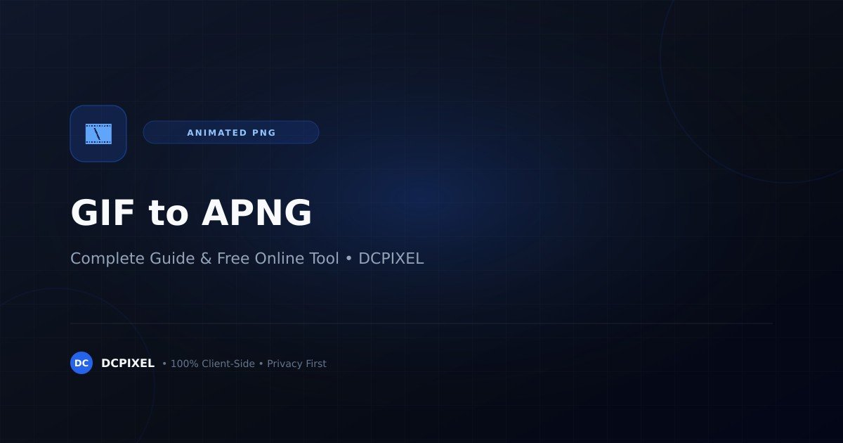 Convert GIF to APNG animated PNG guide — DCPIXEL