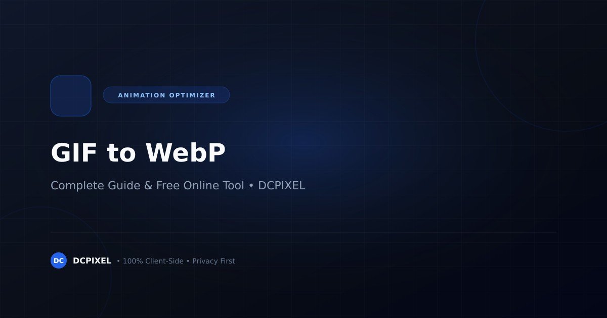 Convert animated GIF to WebP guide — DCPIXEL