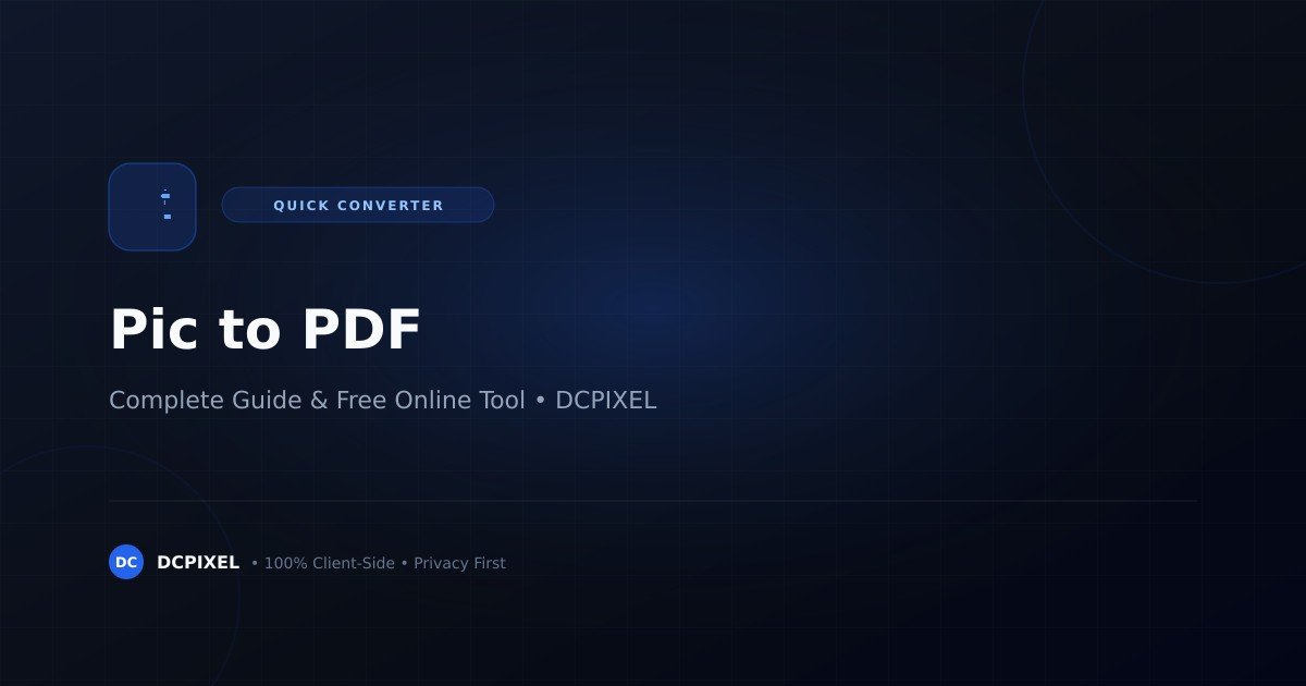 Pic to PDF quick online converter guide — DCPIXEL