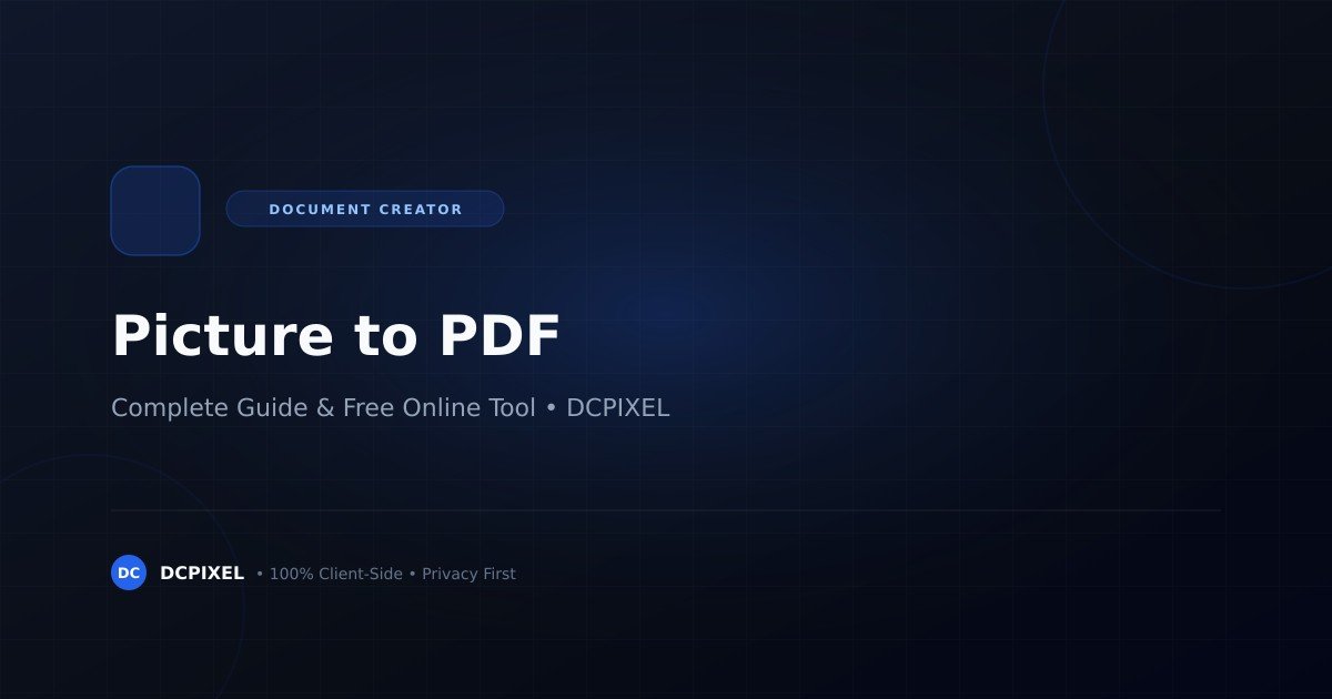 Picture to PDF online document converter guide — DCPIXEL